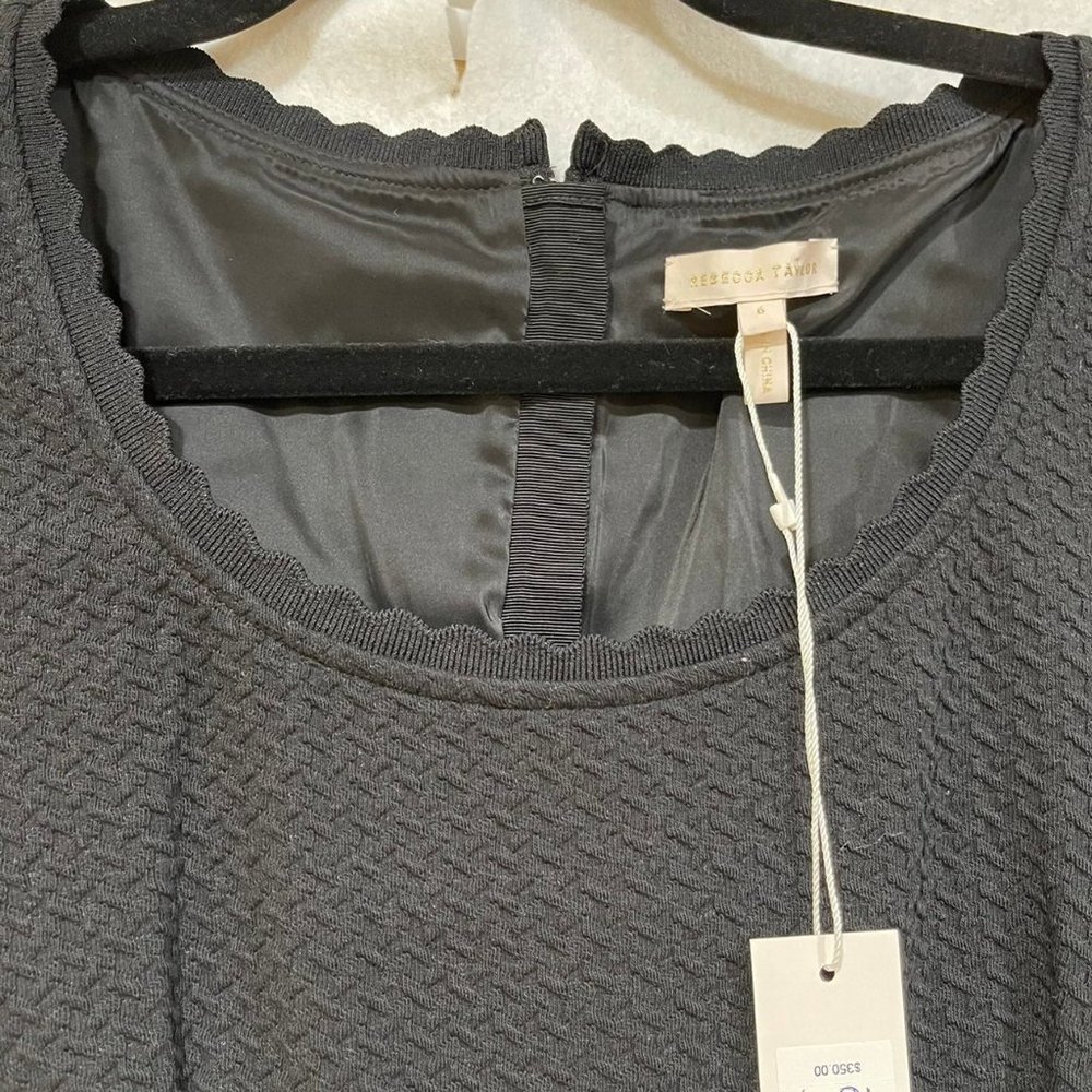 Rebecca Taylor Navy Scoop Neck Dress 6 - Picture 8 of 8